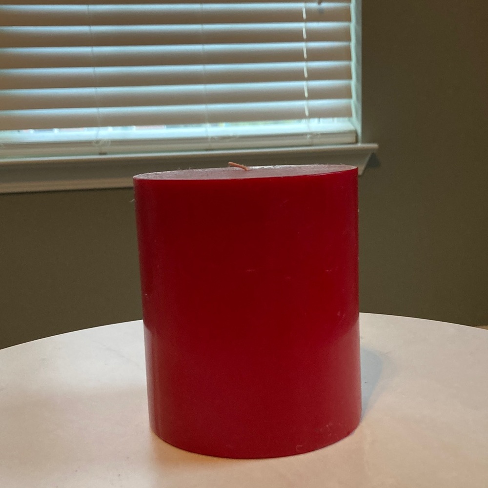 Pottery Barn Bold Red Candle